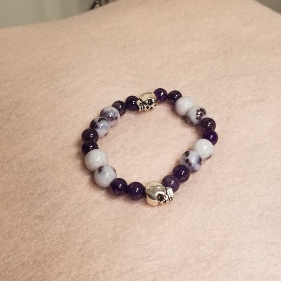 🎉🎉 HP!! 💜 Pink and purple stretch bracelet set - Picture 4 of 5